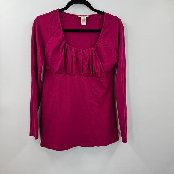 Sundance pink pleated bust long sleeve top - Picture 1 of 3